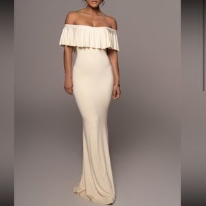 JLUXLABEL Dress | Buttercream Estelle Ruffled Maxi Dress